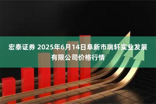 宏泰证券 2025年6月14日阜新市瑞轩实业发展有限公司价格行情